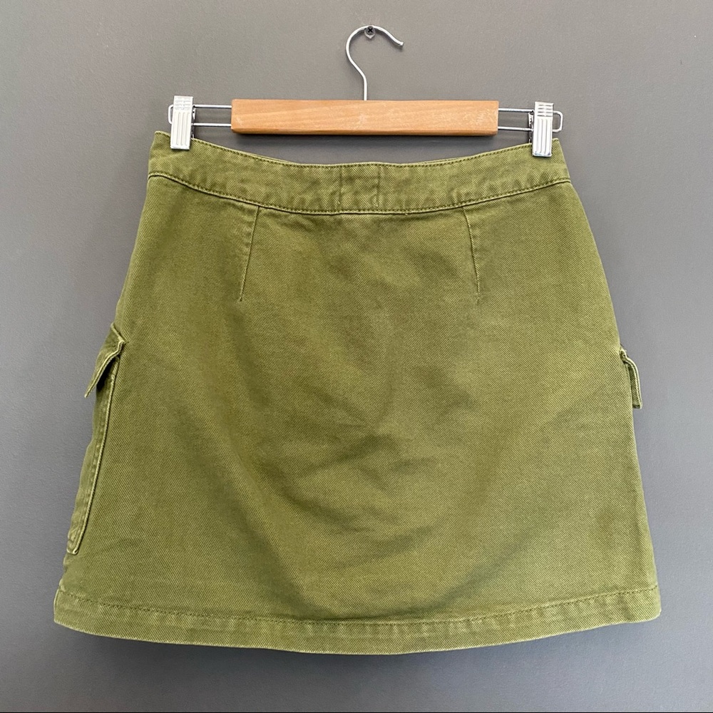 Urban Outfitters BDG Green Button Front Mini Skirt - Picture 5 of 9
